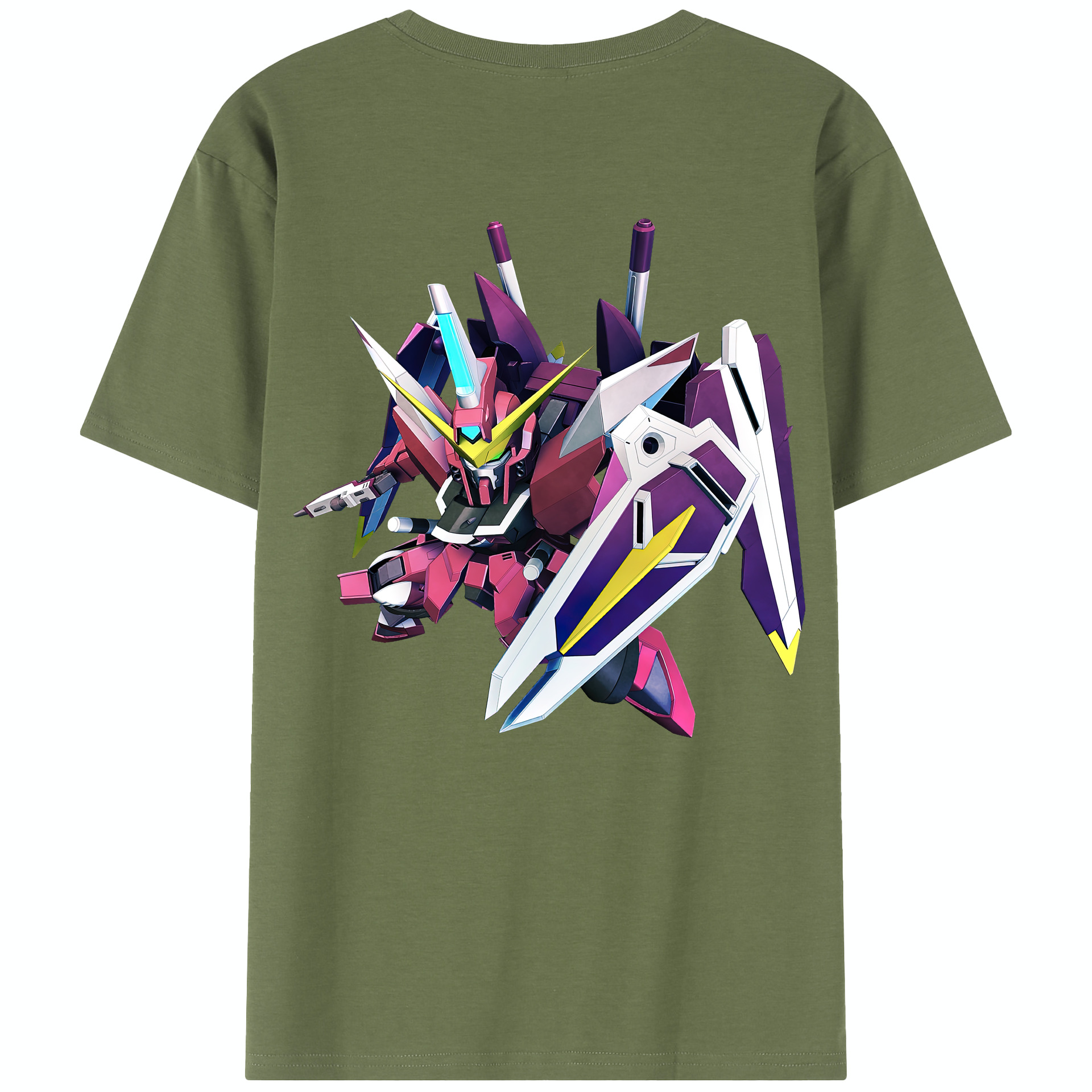 （画像用） 機動戦士ガンダム Mobile Suit Gundam 綿100％半袖Tシャツ（背面プリント）